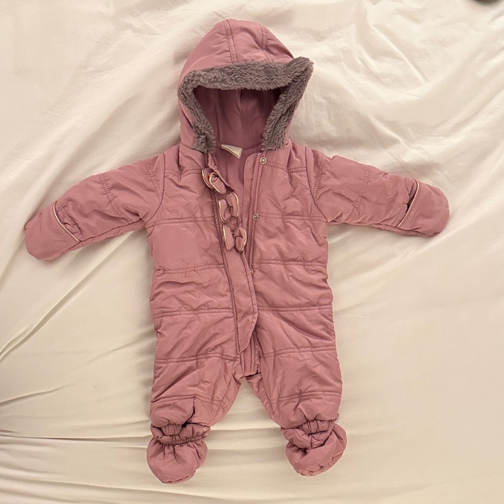 First Impressions Pink Quilted Footie